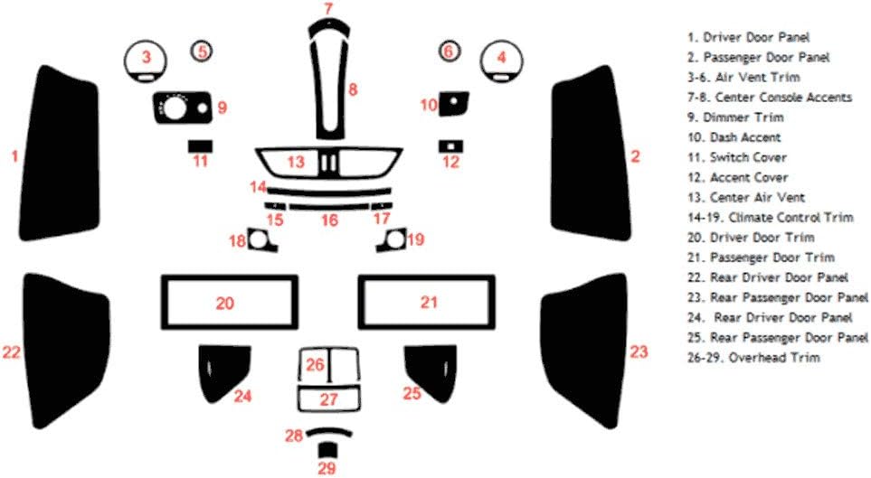 Rvinyl Rdash Dash Kit Decal Trim for Mercedes-Benz CLS-Class 2006-2008 - Wood Grain (Oak Blonde)