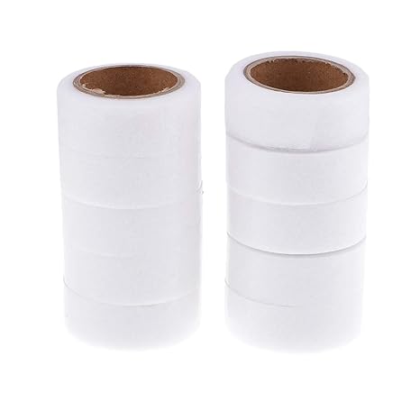 Kawn 10 Rolls X 8m White Fabric Fusing Tape Hem Tape Adhesive Iron
