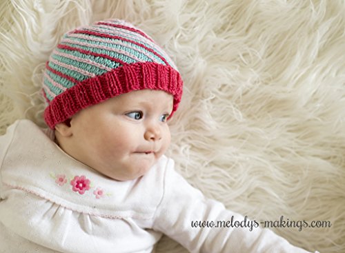 Bias Beanie Knitting Pattern - All Sizes Newborn, Baby, Child, and Adult Included