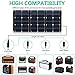 TWELSEAVAN 60W Portable Solar Panel Sunpower Foldable Solar Charger for Jackery Explorer 160/240/500 Power Station/Suaoki/Goal Zero Yeti/Rockpals Solar Generator, 12V Battery, with Dual USB Ports