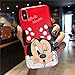 C CASESOPHY Ultra Slim Soft TPU Red Mouse Case for iPhone Xs Max 6.5 Inch 2018 Shockproof Smooth Polka Dots Cartoon Cute Animal Lovely High Fashion Stylish Cool Girls Women Teens Kids Daughter