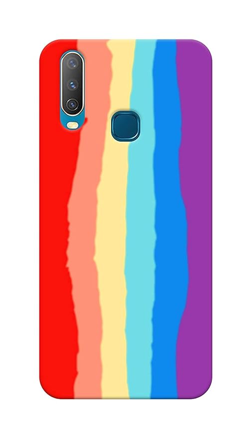 RM/Rainbow Hard Plastic 3D Mobile Back Cover Cases for Vivo Y12/Vivo