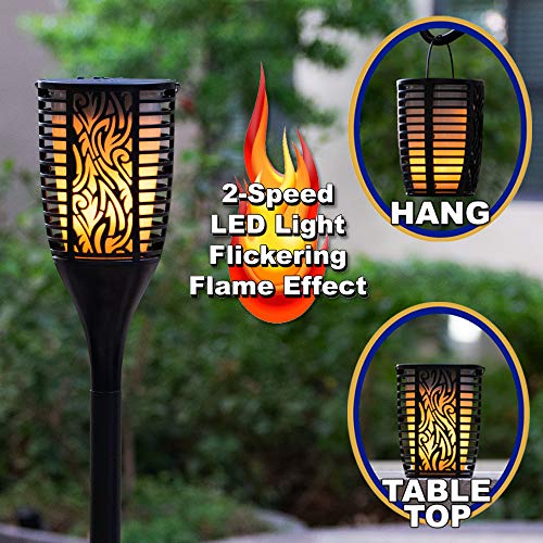 Theater Solutions TT100 Fully Wireless 240 Watt Rechargeable Battery Bluetooth Tiki Torch Speaker 4 Pack Lanterns Link… - Image 2