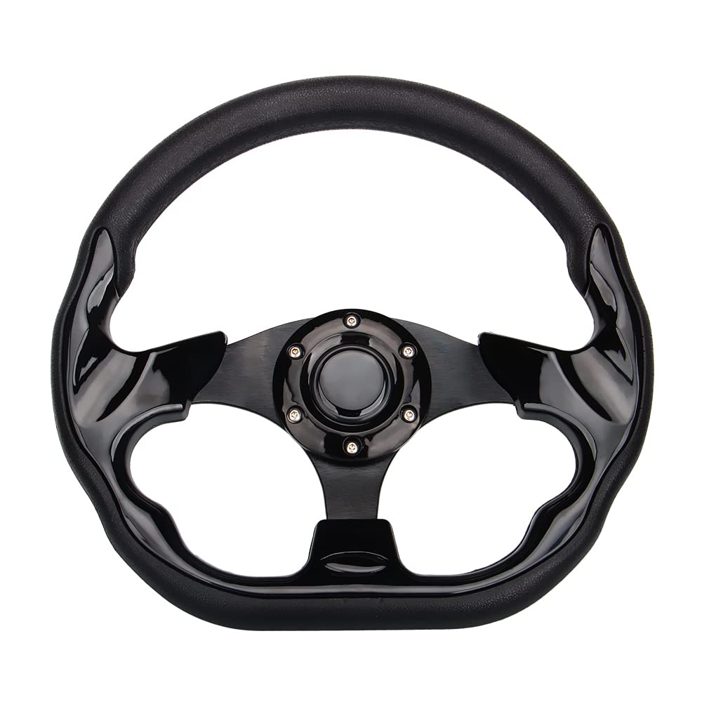 Photo 1 of D Shape Style Golf Cart Steering Wheel Universal Design for Club Car Ds and Precedent EZGO RXV & TXT, Yamaha Golf Cart Steering Wheel