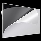 Roowest 1 Pcs 24 X 48 Inch, 1/4 Inch Transparent Acrylic Sheet Panel | Protective Film, Cut to Size Custom Projects, Ideal for DIY Crafts Signs Frames Displays, Clear Board Artwork Applications