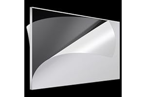 Roowest 1 Pcs 24 x 48 Inch, 1/4 Inch Thick Clear Acrylic Plexiglass Sheets Transparent Plastic Panels Sheets Cut to Size Cast Acrylic Board Panel with Protective Film for Craft DIY Project Sign Frame