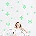 Christmas Snowflakes Wall Decals Decorations Glow in the Dark, Feskin Snow Flowers Window Stickers for Xmas Party Kids Home Room Decor