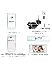 Wansview Cámara de seguridad para exteriores, WiFi inalámbrico IP cámara de vigilancia bala, IP66 resistente a la intemperie
