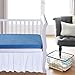 TillYou 2 Pack Fitted Crib Sheet-100% Woven Cotton Flannel(Breathable and Soft), Fit Standard Crib Mattress--White & Blue