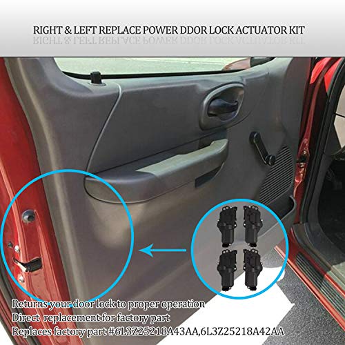 image for RANSOTO Power Door Lock Actuators Kit Set of 4 6L3Z25218A43AA, 6L3Z252