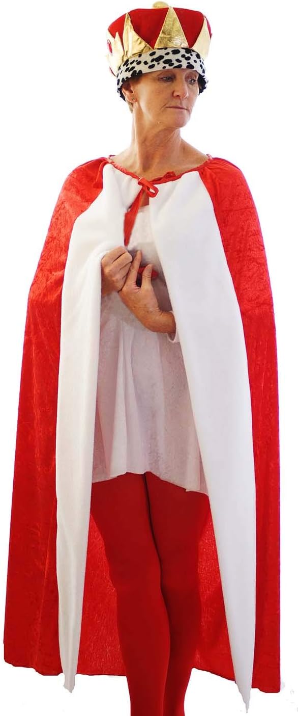 Nativity-Xmas-Shows-CHRISTMAS WISEMAN-KING-BARON CLOAK & HAT Adult Fancy Dress - Two Sizes (PLUS SIZE)