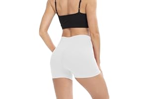 XINTORCH Women High Waist Yoga Booty Shorts V Back Workout Spandex Seamless Dance Hot Pants Butt Lifting Shorts Rave Outfits