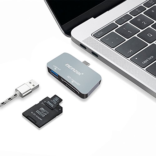 DEPZOL USBC Hub, USB Type C Card Reader OTG Memory Card Adapter Superspeed USB 3.0 Dongle for SD Micro SD Card for Android Mobile Devices and Macbook Laptop Computer