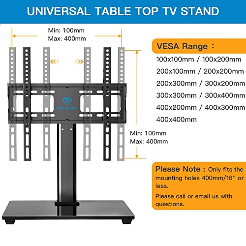 PERLESMITH Swivel Universal TV Stand/Base Table Top TV Stand for 32