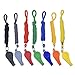 Mudder 7 Pieces Plastic Coach Whistle Sports Referee Whistle