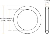 TA-VIGOR 5Pcs Nitrile Rubber O-Rings 105.3mm OD 100mm ID 2.65mm Width Metric view 2
