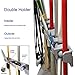 Anybest Broom Holder and Garden Tool Organizer for Rake or Mop Handles with 6 Slots 6 Small Hooks Diameter 1.25 Inches Garage(Gray）)