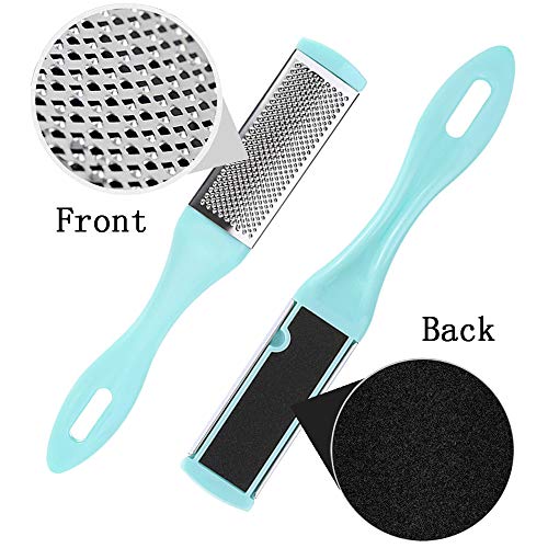 Double Sided Foot Rasp Foot File and Callus Remover to Remove Hard Skin Best Foot Care Pedicure Metal Surface Tool To Remove Hard Skin Surgical Grade Stainless Steel File (BLUE)