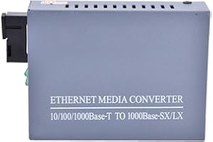 2pcs Ethernet Converter Single Mode Single Core RJ45 Gigabit Optic Fiber Transceiver US Plug 110~240V