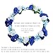 AWAYTR Flower Crown Headband for Women - Mori Girl Bride Headdress Seaside Holiday Garlands(Dark blue&Royal blue&White)