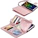 Galaxy S8 Case, Samsung Galaxy S8 Case, BENTOBEN Galaxy S8 Wallet Case Glitter Faux Leather Flip Credit Card Holder Wristlet Shockproof Protective Case for Samsung Galaxy S8 2017 (5.8 Inch), Rose Gold