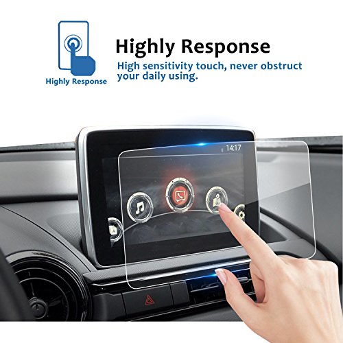 LFOTPP 2016-2019 Mazda CX-3 MX-5 7-Inch MZD Connect Car Navigation Screen Protector, Clear Tempered Glass Infotainment Display in-Dash Center Touch Screen Protector - Thumbnail 2