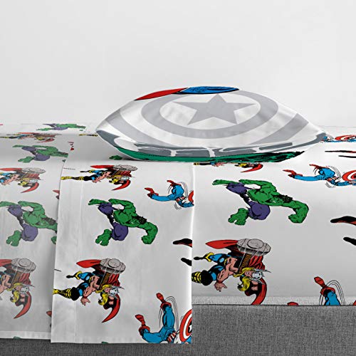 Marvel Avengers Comic Cool Twin Sheet Set 3 Piece Set Super Soft and