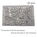 Arlai Pack of 36Pcs Flatback Silver Rhinestone Embellishments Jewelry Crystal Flower Button Accessory, DIY Wedding Decoration, Hair Accessories Bridal Bouquet Invitations