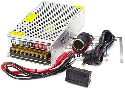 Cpgs 直流安定化電源 Ac Dc コンバーター 12v 20a スイッチング電源 直流電源変換器 電圧 電流値 デジタルlcdセット 日本語説明書付