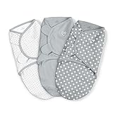 SwaddleMe Original Swaddle Pack of 3, Criss Cross Polka Dot, Small (0-3 Months, 7-14 lbs)