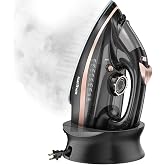 Martisan Cordless Iron for Clothes, 1600W, Wireless, Rapid Heating, Retractable Cord, Power Charging Base, Ceramic Soleplate, Auto-off, Anti-calc, Anti-drip, Self Clean