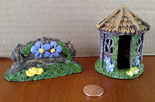 gb Miniature Fairy/Gnome Garden Accessories - Gnomes, House Bridge, 14 Pieces In All