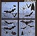 R HORSE 336 Pcs+ Halloween Window Clings 12 Sheets Adhesive Halloween Glass Decal Stickers Bat Spider Window Stickers Halloween Party Decorations for Glass Window