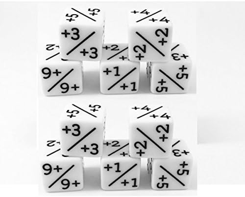 10x Dice Counters White +1/+1 for Magic: The Gathering and Other Games / CCG MTG