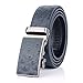 SIMU Men's Ostrich Skin Embossed Pattern Automatic Buckle Genuine Cow Leather Belts Ratchet Belt 35mm Wide 5 Color