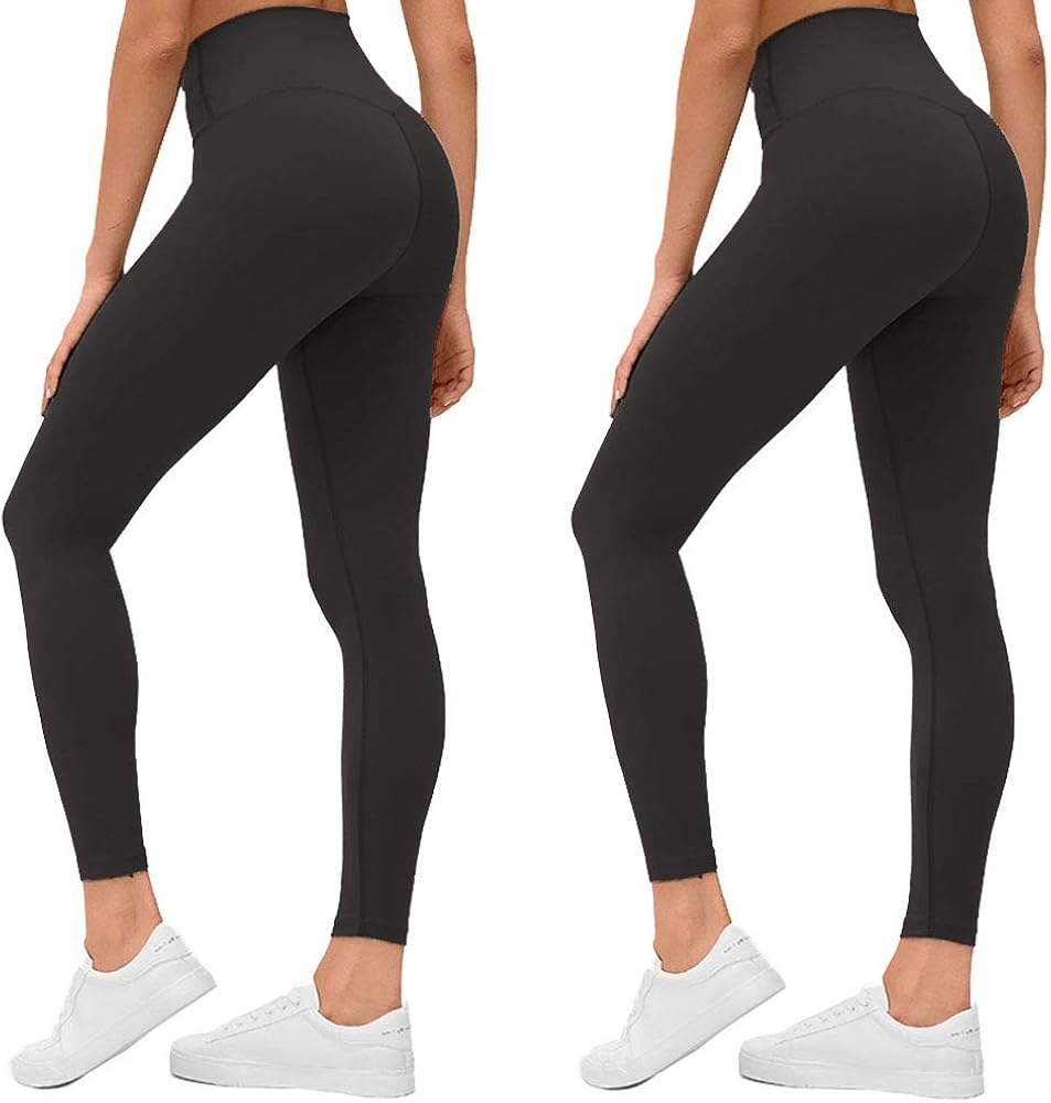 we fleece High Waisted Capri Leggings for Women - Tummy Control Workout Yoga Pants Athletic Sport 1/2/3 Pack Women's Leggings : Clothing