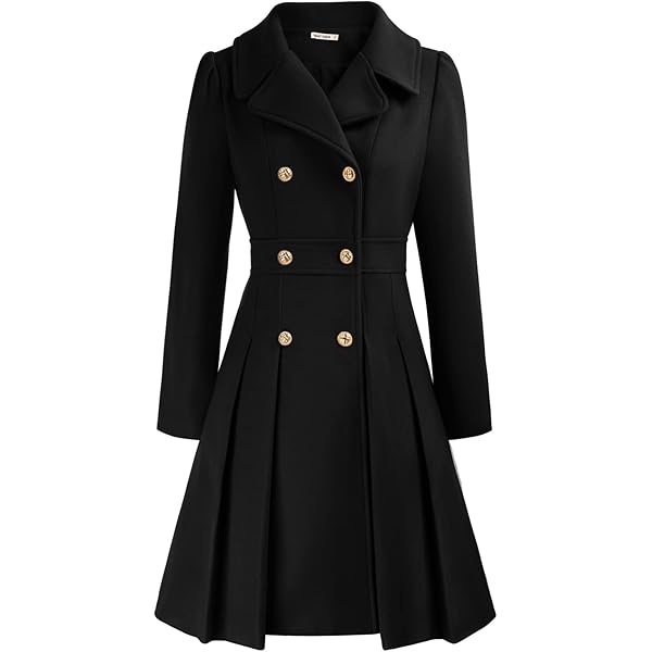 ジャケット・アウター Grace Long Trench Coat Amazon.com: GRACE KARIN Black Coat Women Elegant Notched Collar