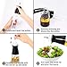 Salad Dressing Shaker Elegant Life Come with Mixer and Measure Marking BPA FREE Glass Salad Dressing Container (Black)