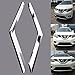 2X Chrome Front Grill Grille Cover Trims with 3M Adhesive Tape for Nissan Rogue X-Trail 2014 2015