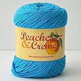 Peaches & Creme (Cream) Cotton Yarn Bright Blue 2.5 oz. Color 11742