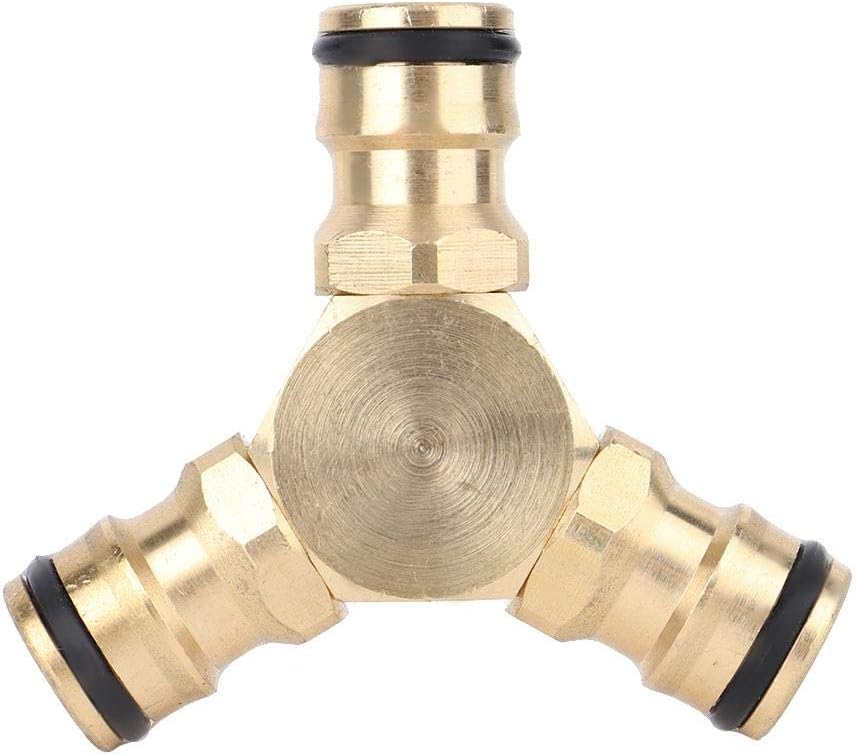 Brass Quick Connection Tee Hose Connector Three Way Water Pipe Adapter Hosepipe Threaded Home Garden Faucet Adapters - Image 3