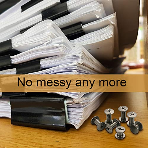 image for Norme 90 Pieces Black M5 Chicago Screws Binding Screw Metal Screw Post