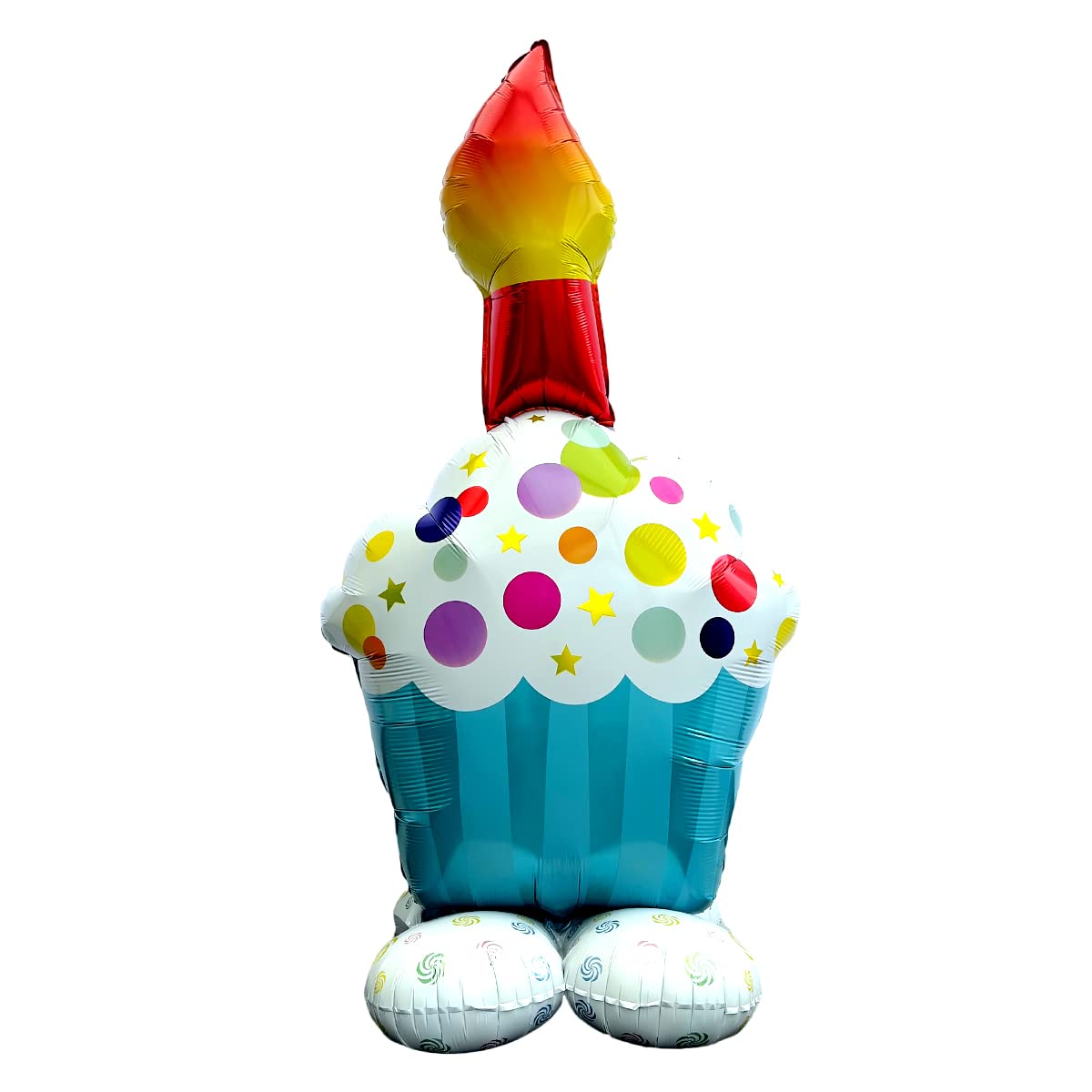 LavaRose Jumbo 120cm Tall Happy Birthday Balloons. Freestanding, No Helium Needed. Colorful and Unique for Parties