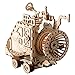 ROKR 3D Assembly Puzzle Build Your Own Wooden Music Box Craft Kits, Brain Teaser Gifts for Kids and Adults (Spaceship)