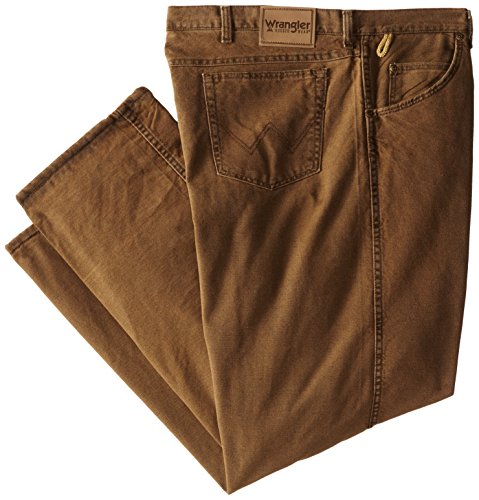 Wrangler Men's Big-Tall Rugged Wear Woodland Thermal Black Jean, Night Brown, 48x32