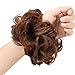 REECHO Thick 2PCS Updo Messy Hair Bun Curly Wavy Ponytail Extensions Hairpieces Hair Scrunchies for Women Girls Color Black Brown