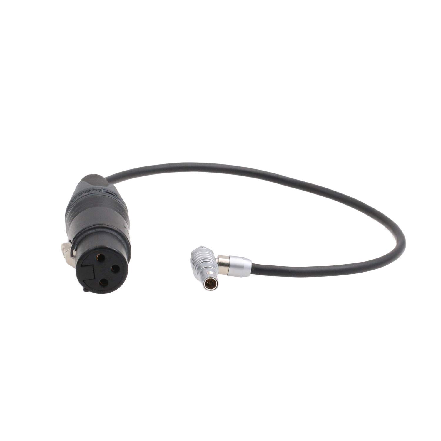 HangTon XLR 3 Pin Female to Right Angle 00B 5 Pin Line Audio Cable for RED V-Raptor ARRI Alexa Mini Camera Z CAM E2 Microphone Mixer 12inch