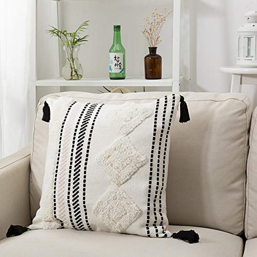 Morocco Tufted Boho Throw Pillow Covers 18X18