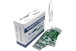 HIGH TECH INSTRUMENTS Box of 100 Scalpel Sterile Blades Carbon Steel Individually Foil Wrapped (Blade #10)