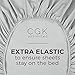 CGK Linens King 6 Piece Sheet Set - Cooling Sheets for Hot Sleepers - Hotel Luxury Bedding Set with 8-16 Inch Deep Pockets - 1 Flat & 1 Fitted & 4 Pillowcases - Soft, Comfy & Wrinkle Free - Light Grey